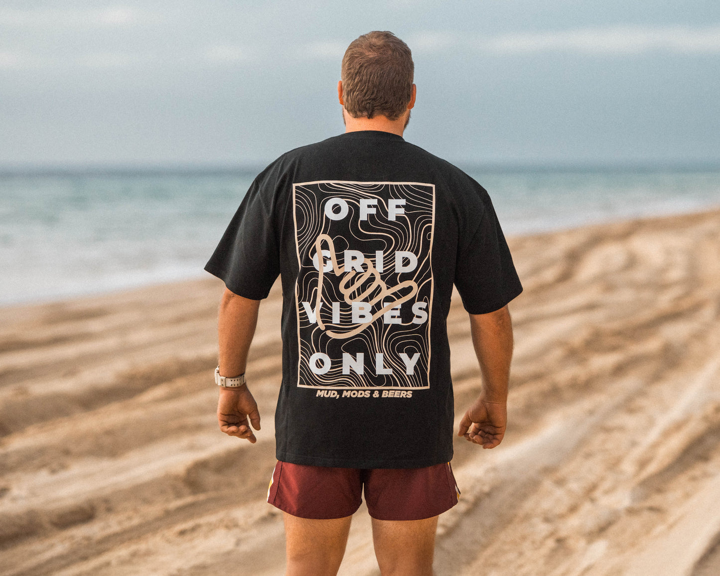 Off-Grid Vibes Only -  Heavy Oversized T-Shirt